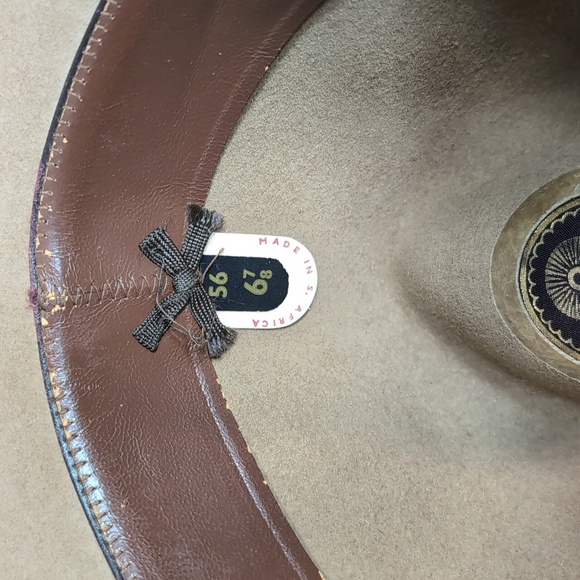 Dorian Mini safari Men's Full Brim Tan Felt Hat Size 6 7/8 56 cm. - Picture 9 of 15